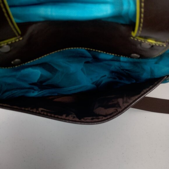 Nike Tote Bag Blue Abstract Print Padded Shoulder Strap Trippy Swirl Travel - Picture 12 of 16